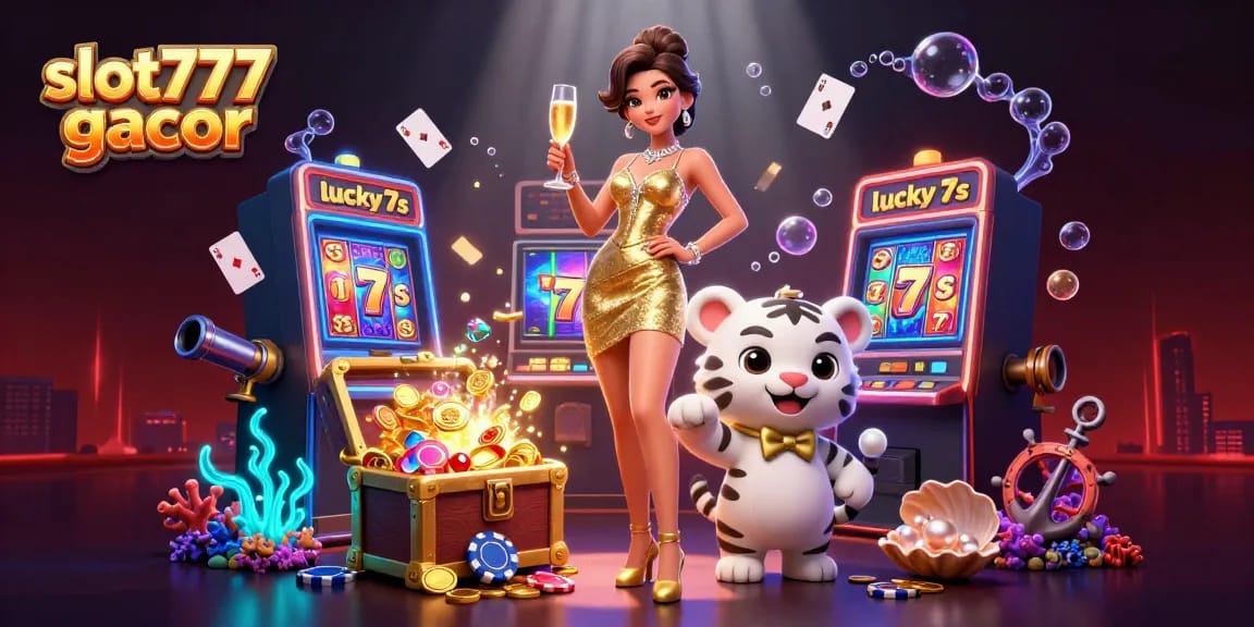 Experience the thrill of slot777 gacor with glamorous characters and vibrant casino elements.