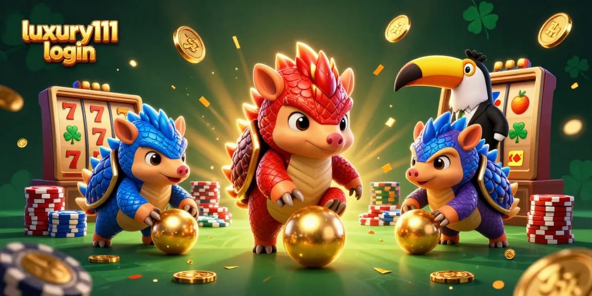 Experience the excitement of luxury111 login while winning at slot games with character pangolins and dynamic elements.