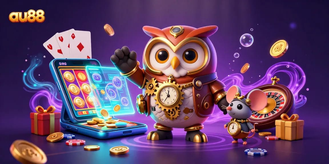 Experience thrilling gaming action at au88 with vibrant 3D casino elements and dynamic gameplay visuals.