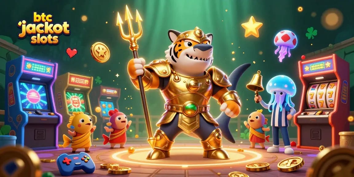 Play btc jackpot slots and experience thrilling underwater adventures with our dynamic illustration.