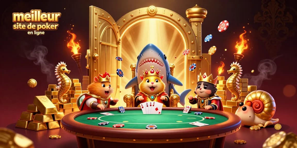 Gagnez avec le meilleur site de poker en ligne et des personnages captivants autour d'une table de poker dynamique.