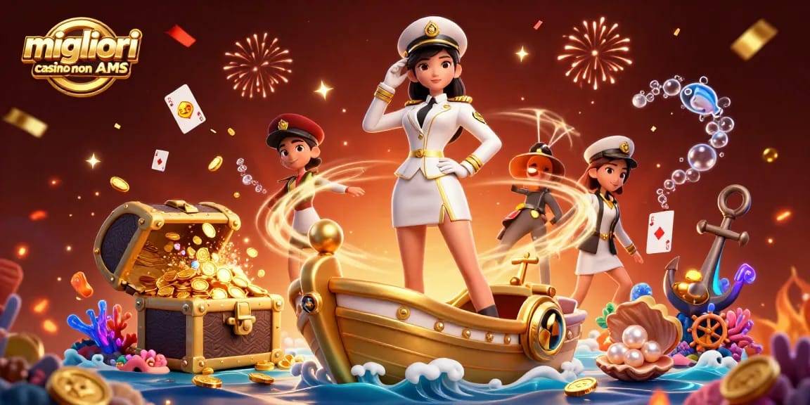 Esplora i migliori casinò italiani con questa vivace illustrazione di migliori casino non AAMS.