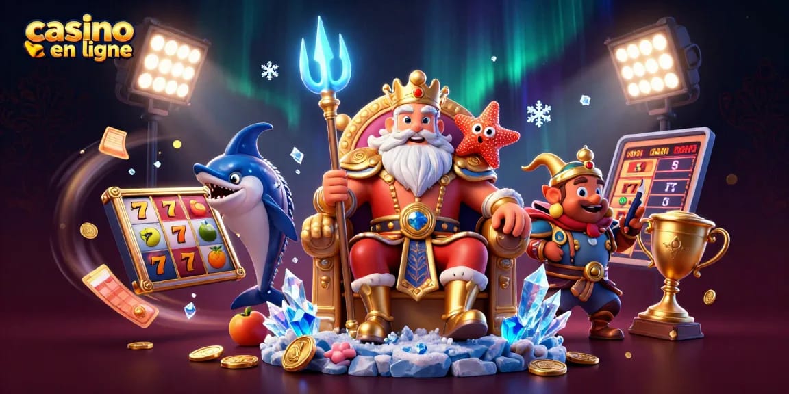 Participez à l'action du casino en ligne dans cette illustration 3D vibrante présentant des éléments de jeu excitants.