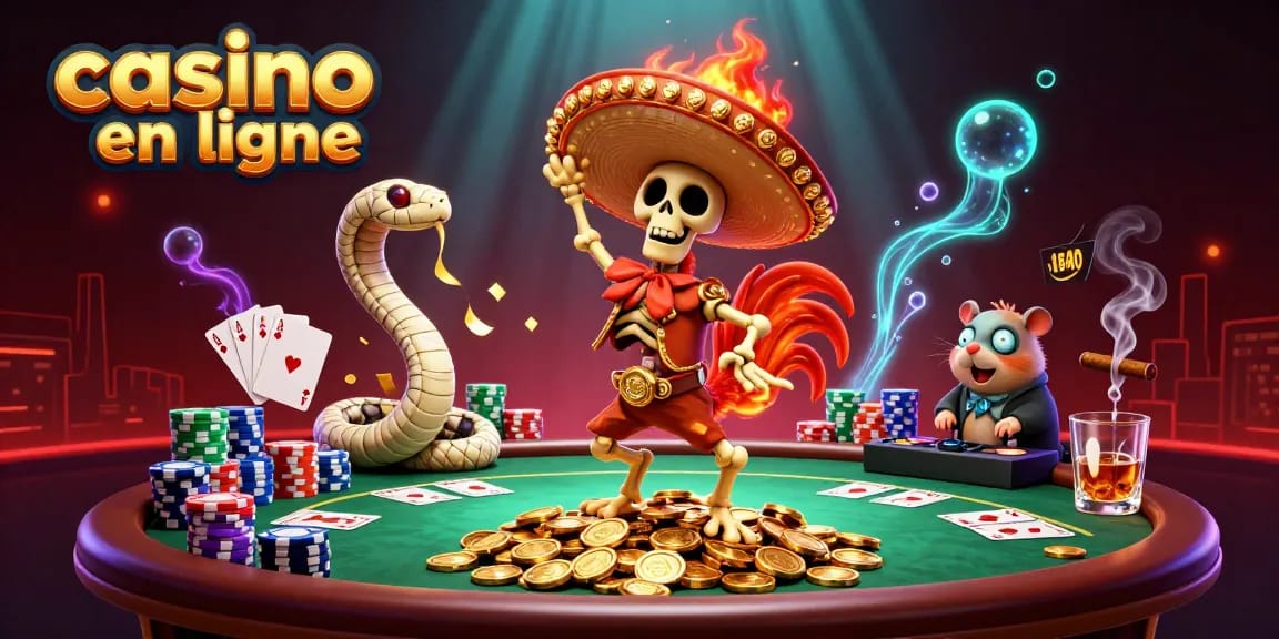 Le casino en ligne se transforme en fête avec un roaster mariachi dansant au milieu des pièces d'or.