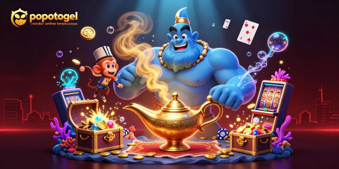Experience the thrill at popotogel bandar online terpercaya with vibrant casino elements and captivating visuals.