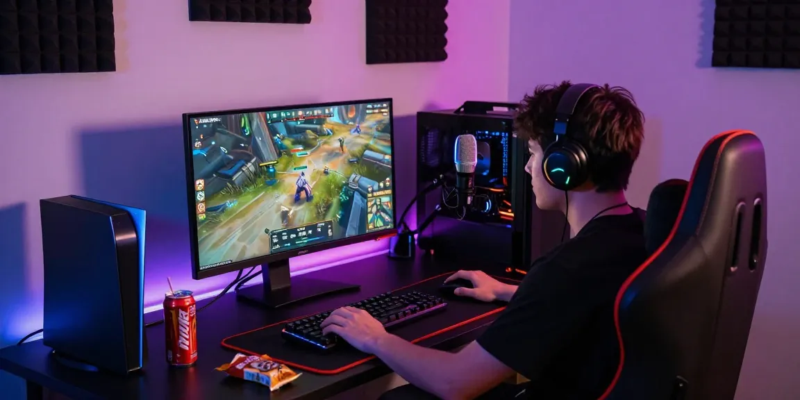 Tantegacor88 resmi gamer beraksi di setup gaming yang nyaman dan energik.