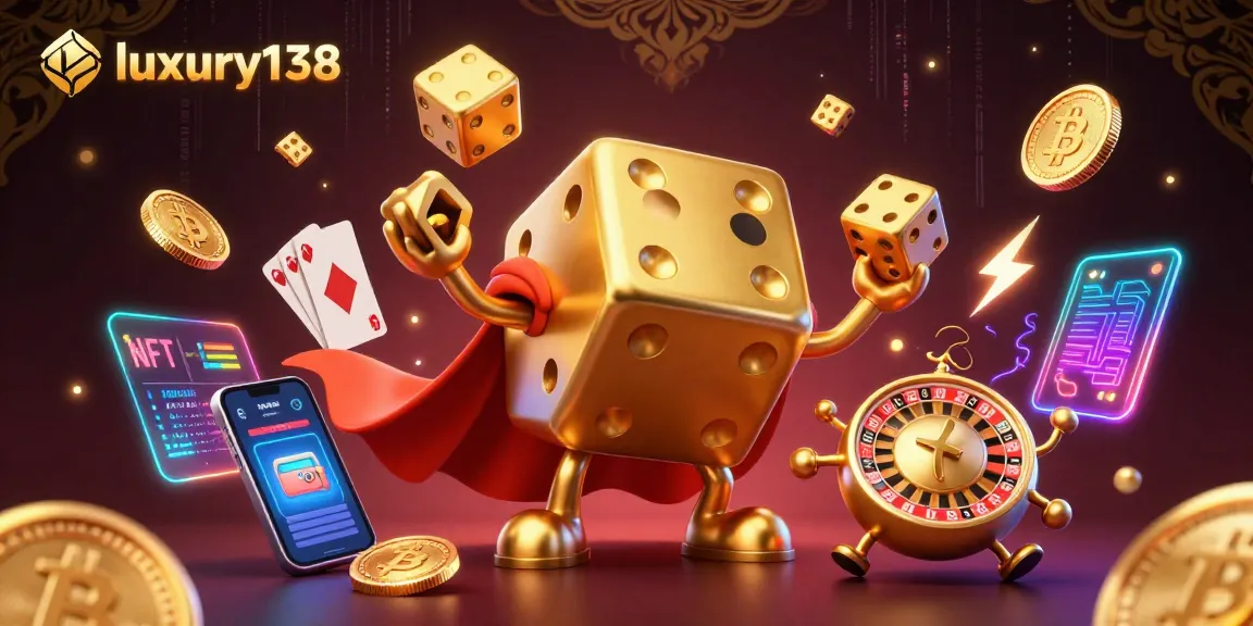 Mainkan judi di luxury138 dengan dadu emas 3D mengagumkan dan elemen blockchain