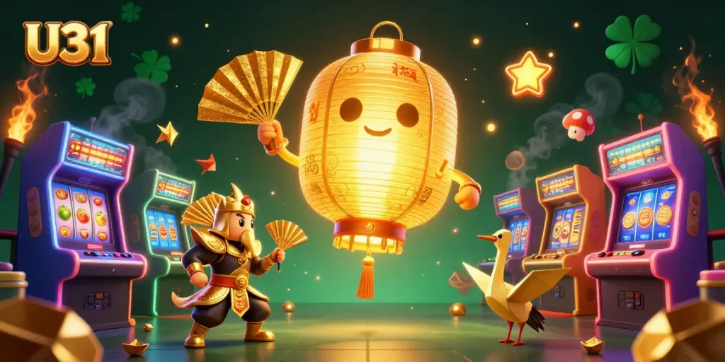 Win big at U31 with engaging casino games, neon lights, and vibrant 3D elements!