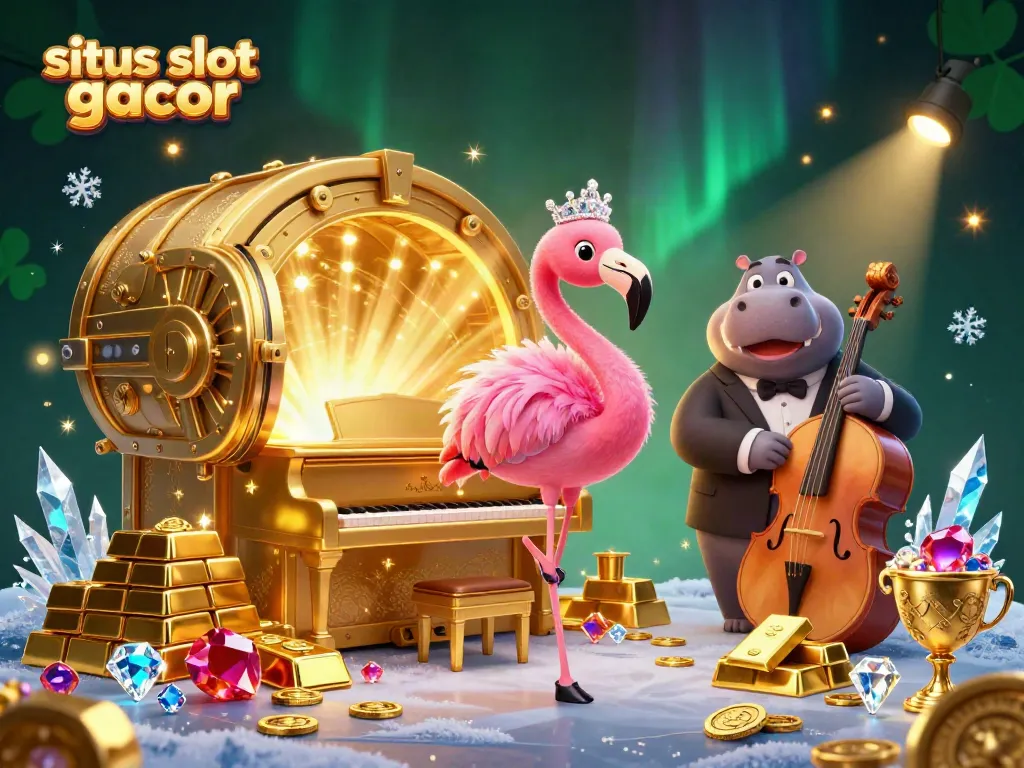 Experience excitement at situs slot gacor with vibrant 3D casino characters and treasures.