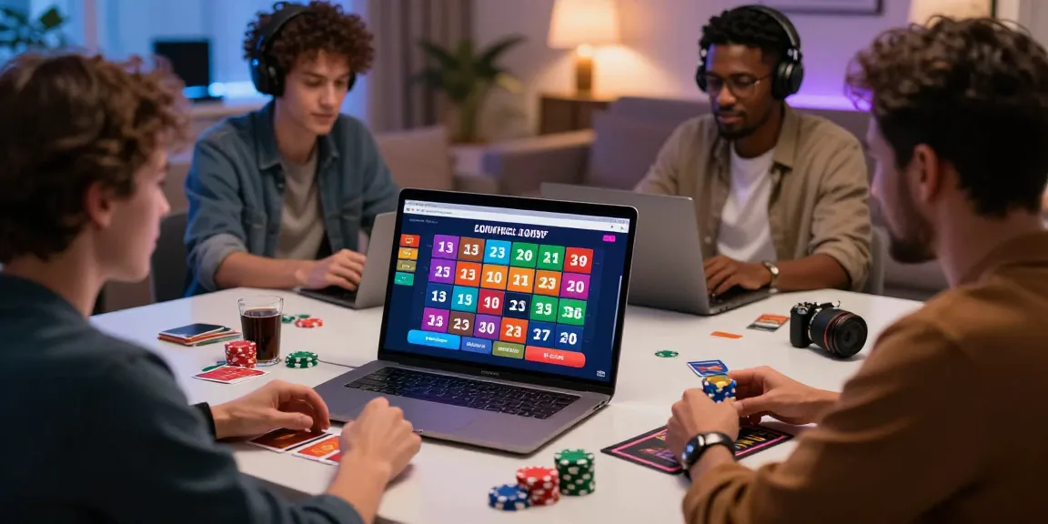 Pengguna antusias bermain ratutogel di ruang tamu modern dengan antarmuka togel interaktif.