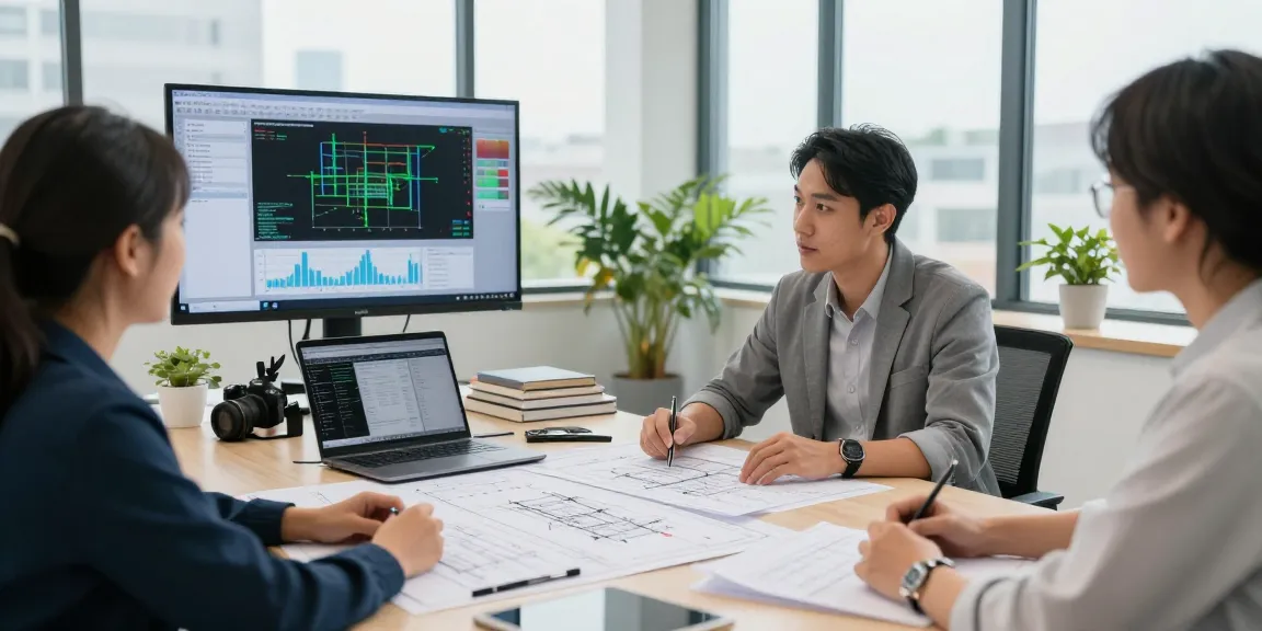 Professional engineer discussing engineering services Missouri with client in modern office, showcasing collaborative atmosphere and technical expertise.