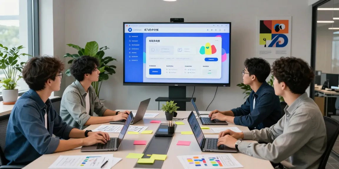 Team collaborating on the features of 纸飞机中文版 in a vibrant office setting, enhancing productivity and creativity.