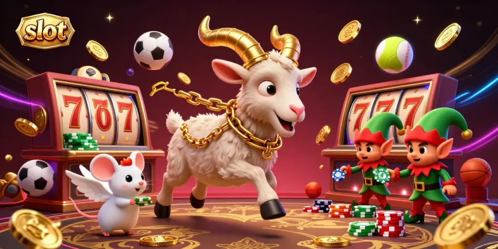 Menggoda pemain slot dengan ilustrasi 3D kartun Krampus dan gremlin pencuri chip di kasino