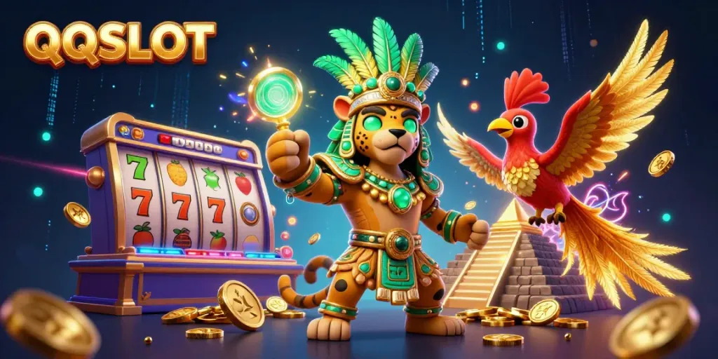 Experience thrilling gameplay at QQSLOT with vibrant slots, jackpots, and colorful casino elements.