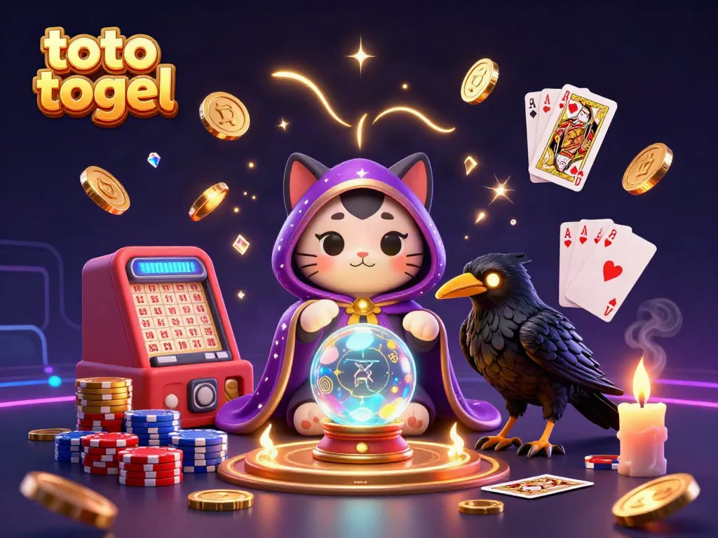 Experience thrilling action with toto togel as radiant gold coins and colorful poker chips celebrate luck.