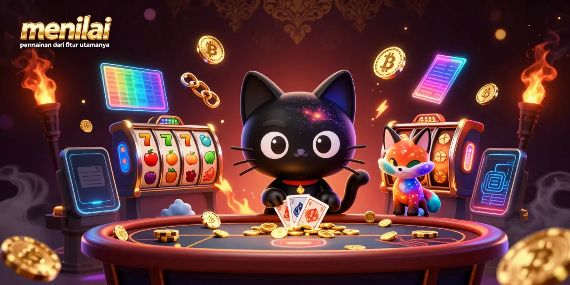 Menilai permainan dari fitur utamanya di kasino dengan kucing hitam dan rubah nebula yang menarik simbol slot