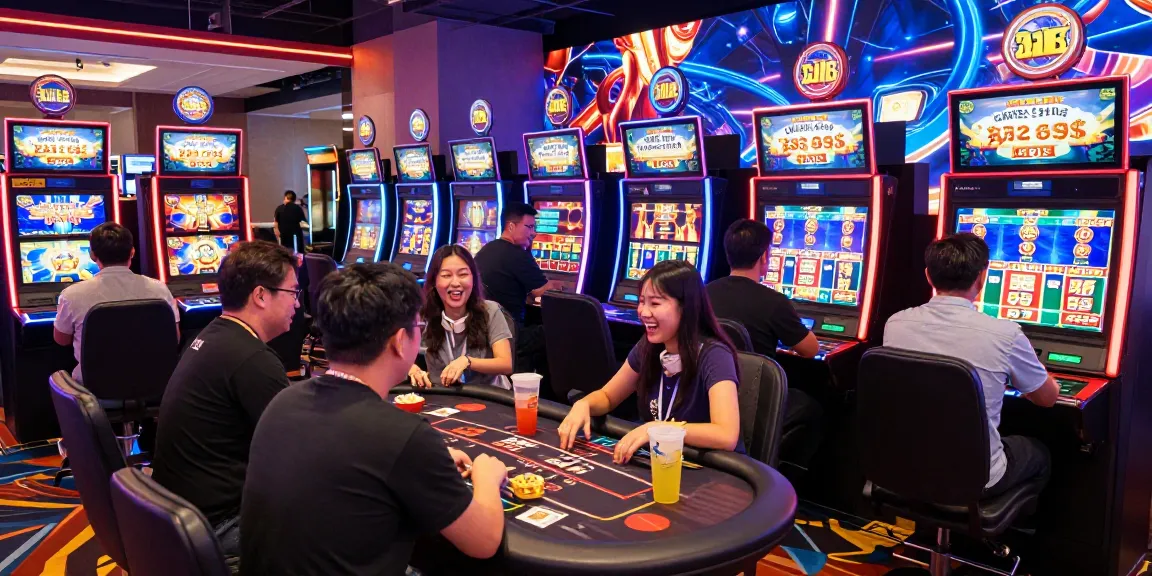 Players enjoying the vibrant gaming atmosphere at situs raja 328 digital casino.