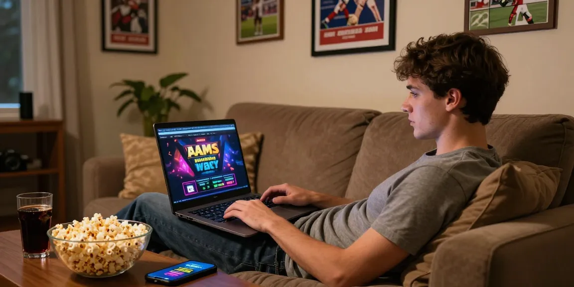 Siti non AAMS sicuri online gambling scene with young man gaming at home, cozy atmosphere.