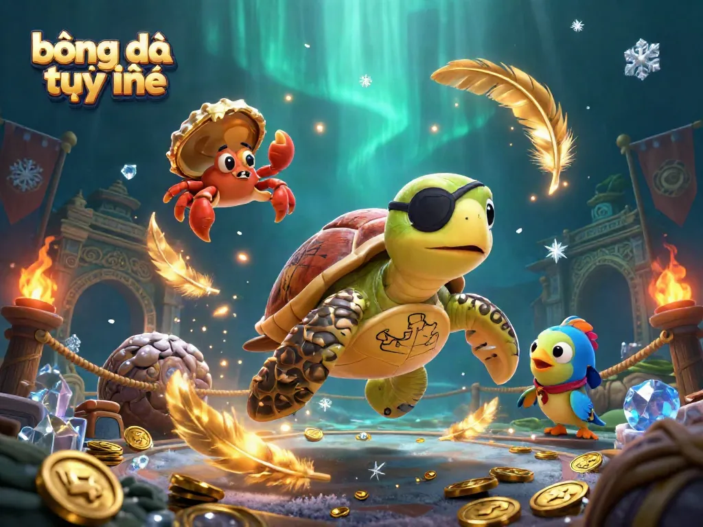 Watch exciting bóng đá trực tuyến action with vibrant characters and dynamic elements amid captivating treasures.