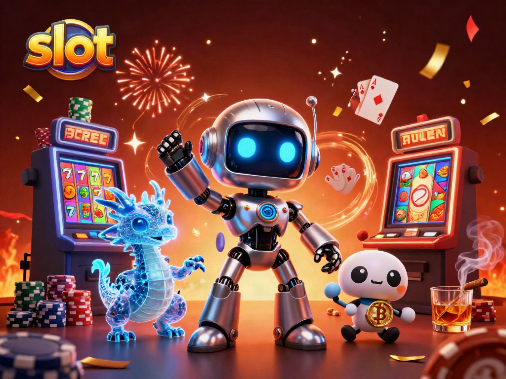 Menangkan jackpot slot dengan robot cyberpunk dan naga holografik di kasino digital.