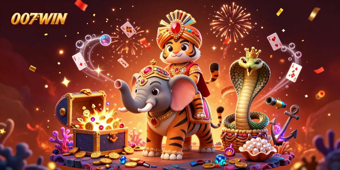 Experience thrilling gambling action at 007WIN with vibrant celebrations and winning moments.