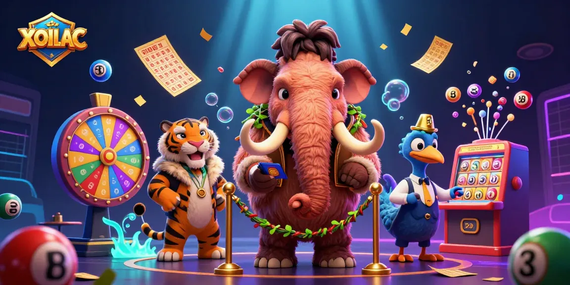 Experience the excitement of XOILAC with vibrant lottery balls and energetic casino characters!