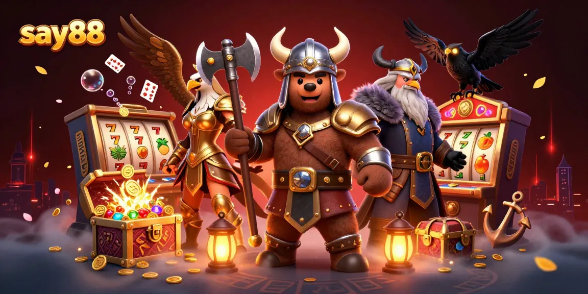 Experience excitement at say88 with dynamic slot games, featuring vibrant elements and casino action.