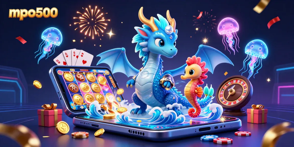 Engage with mpo500's dynamic gaming elements amid an ultra-detailed 3D underwater scene.