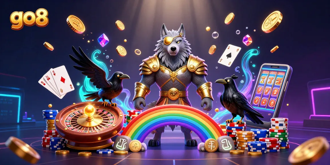 Engage with go8 as you experience a vibrant 3D scene of casino fun with Norse mythology themes.