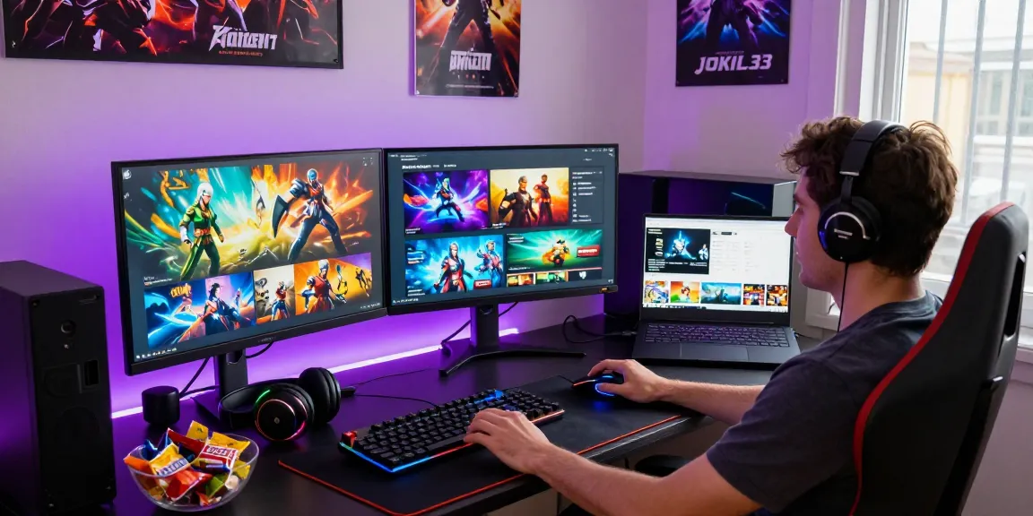 Pengalaman gaming terbaik di https://levitraps.com dengan gamer antusias di ruang yang berwarna cerah dan aksesori permainan menarik.