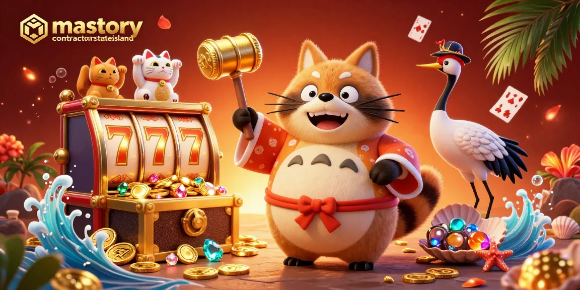 Spin to win at masonrycontractorstatenisland with cheerful tanuki and vibrant casino elements.